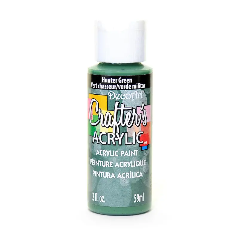 2OZ HUNTER GREEN CRAFTER ACRYLIC PAINT