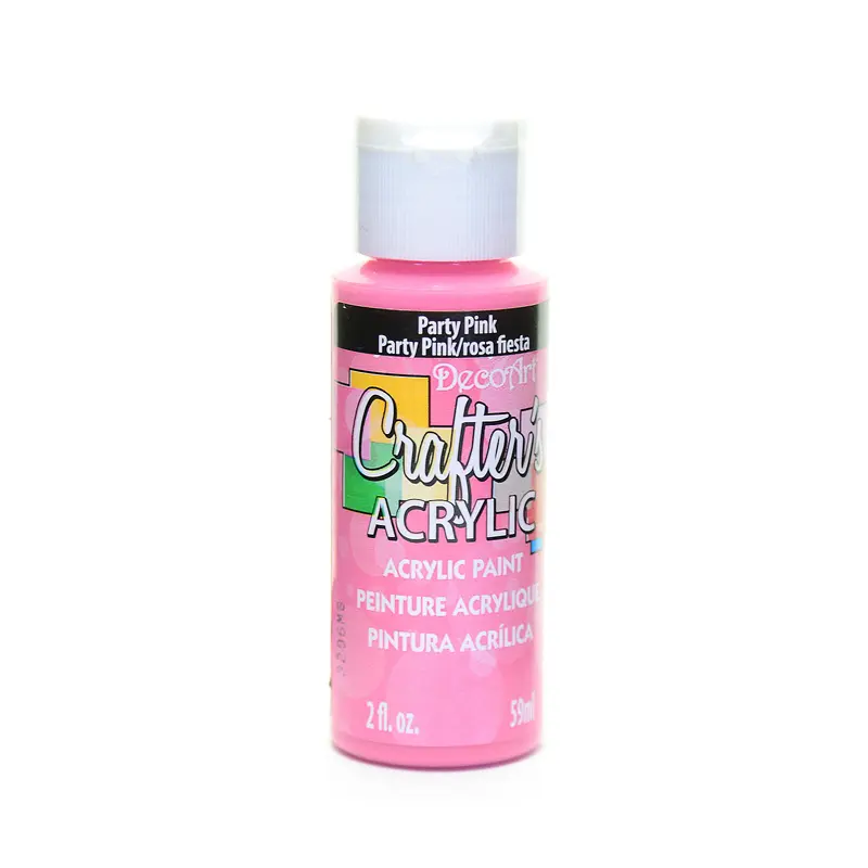 2OZ  PARTY PNK CRAFTER ACRYLIC PAINT
