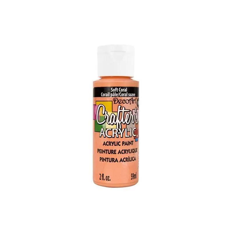 2OZ SOFT CORAL CRAFTER ACRYLIC PAINT
