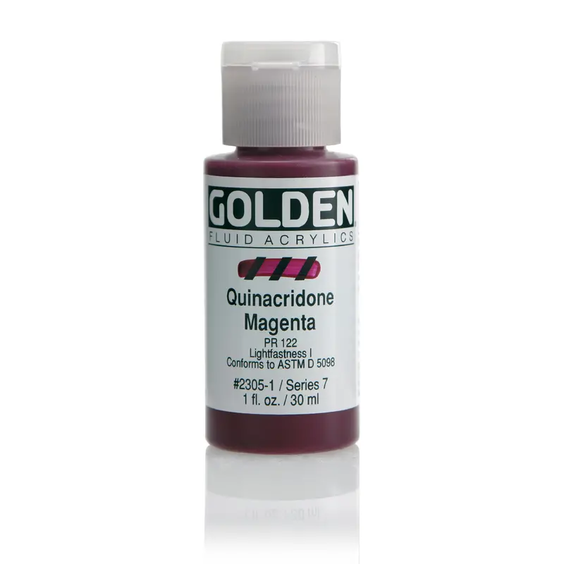 FLUID ACRYLIC PAINT QUIN MAGENTA 1OZ