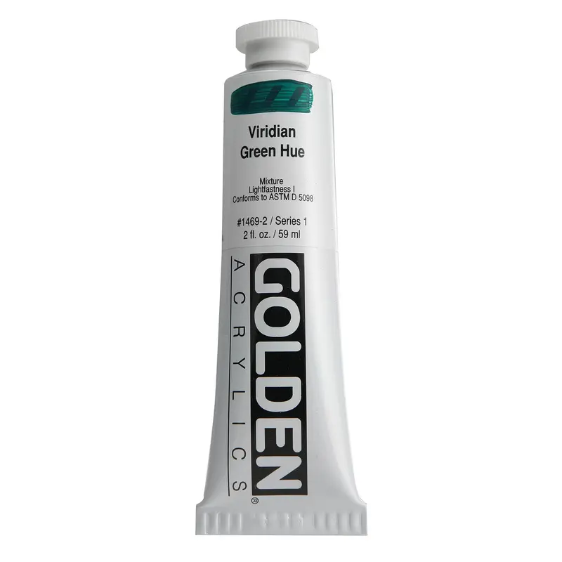 HB ACRYLIC PAINT VIRIDIAN GREEN HUE 2OZ