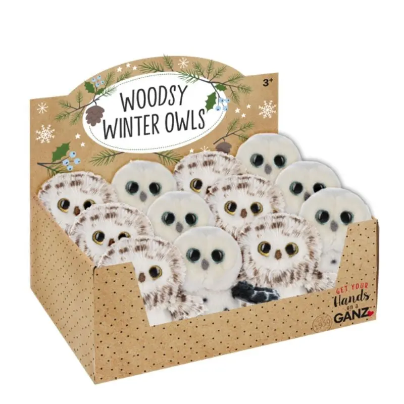 WOODSY WINTER OWL ORNAMENT - (1 ITEM RANDOM COLOR)