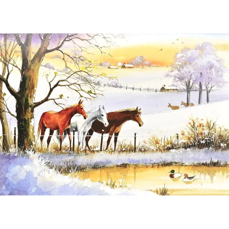 XMAS CARDS HORSES WINTER