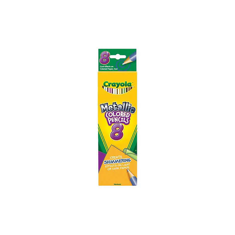 CRAYOLA METALLIC COLORED PENCIL 8CT