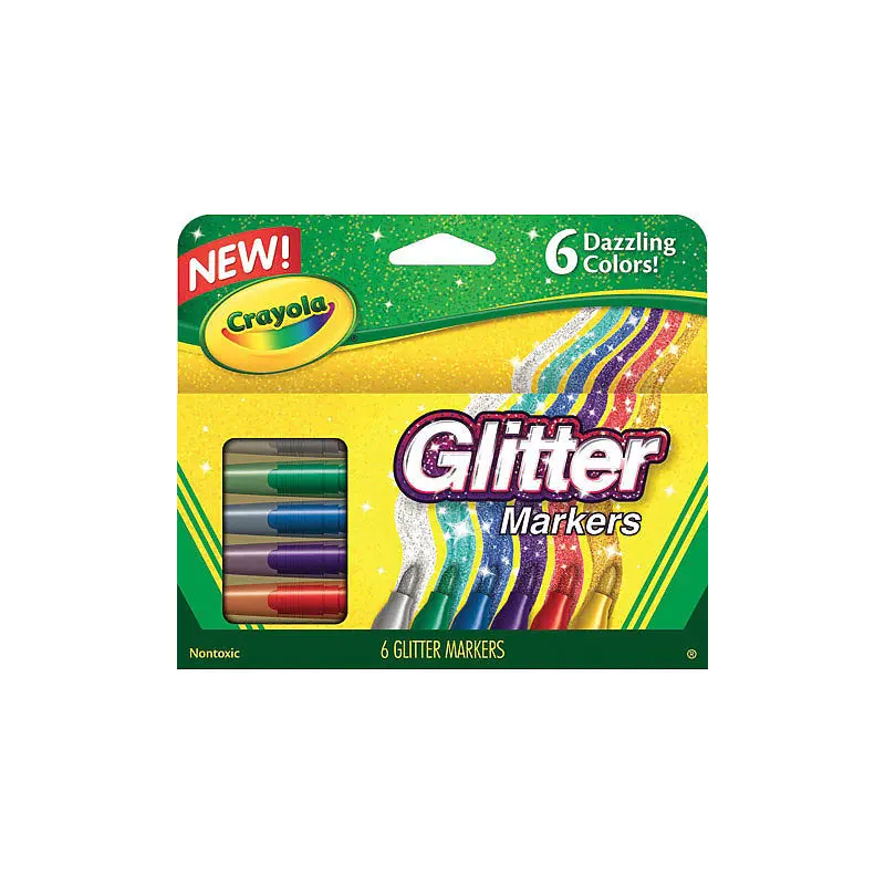 Glitter Marker 6Ct