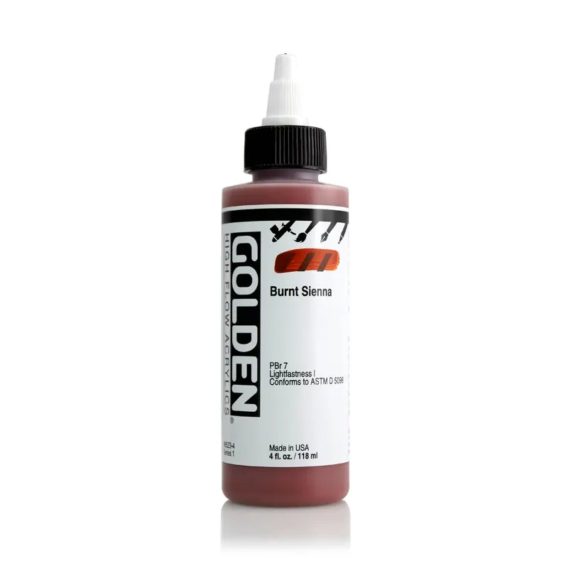 HIGH FLOW ACRYLIC PAINT BURNT SIENNA 4OZ