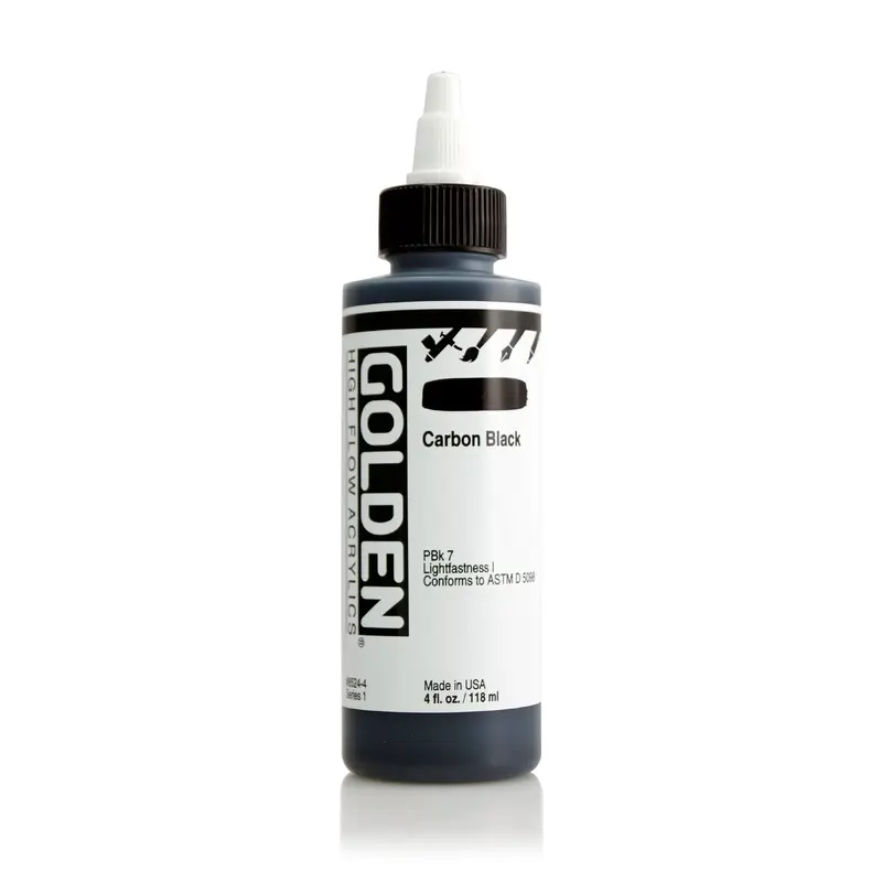 HIGH FLOW ACRYLIC PAINT CARBON BLACK 4OZ