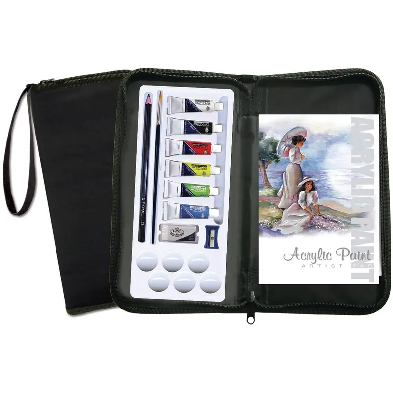 ROYAL BRUSH - KEEP N' CARRY ARTIST SET ACRYLIC PAINT (13 PIECE)