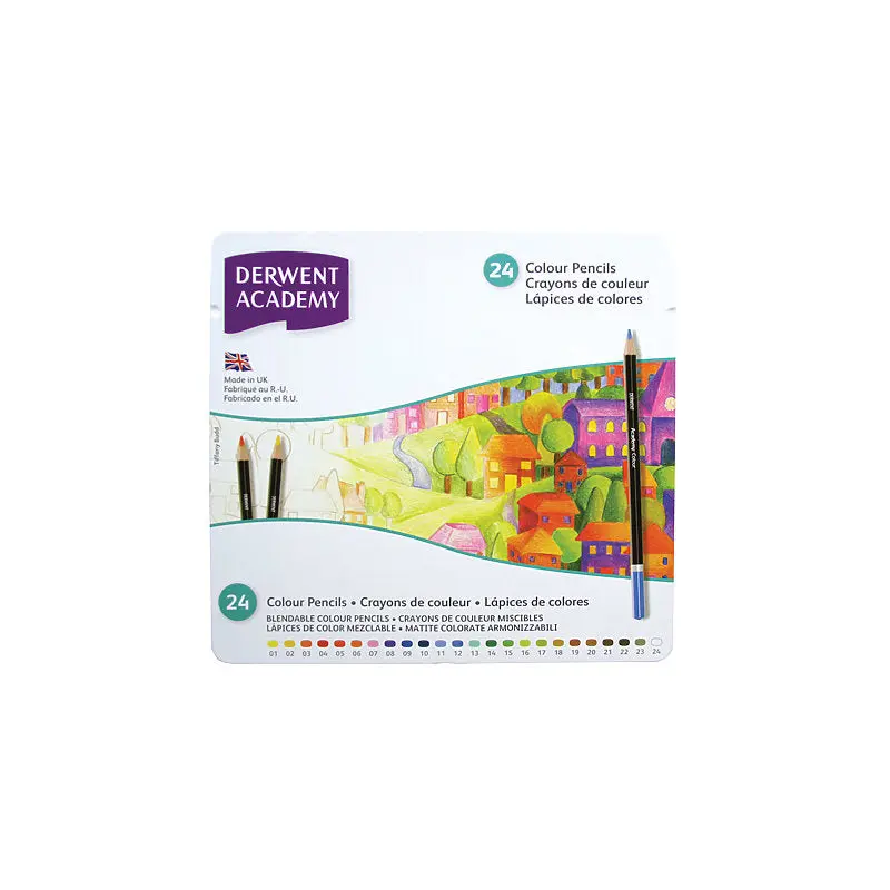 ART KIT PENC DERWENT COLORED PENCILS 24 CT