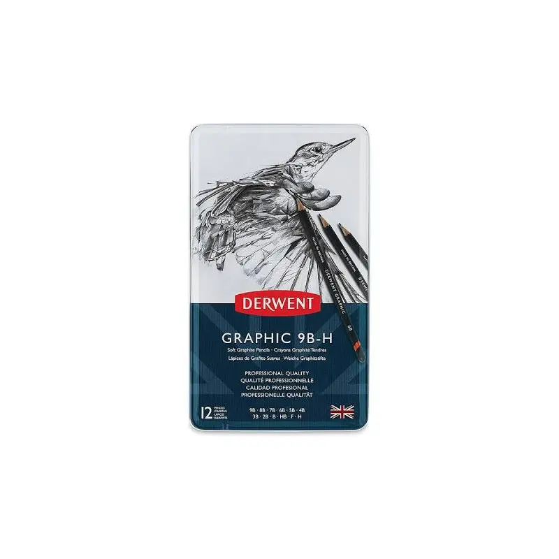 DERWENT PENCIL 12 GRAPHITE SKETCH SET 9B-H
