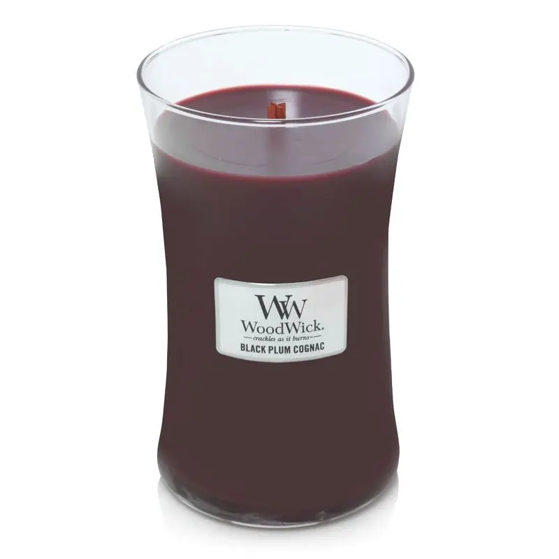 WW BLACK PLUM CONGNAC 22OZ WOODWICK CANDLE