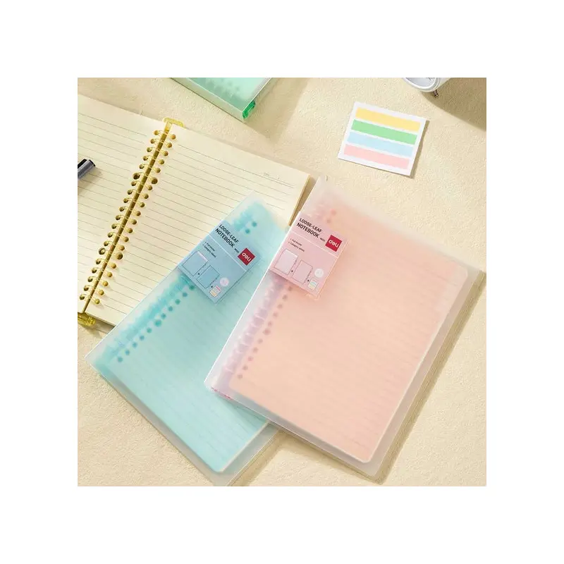 LOOSE LEAF NOTE BOOK A5 60SHT PINK TRANS -N020-PK