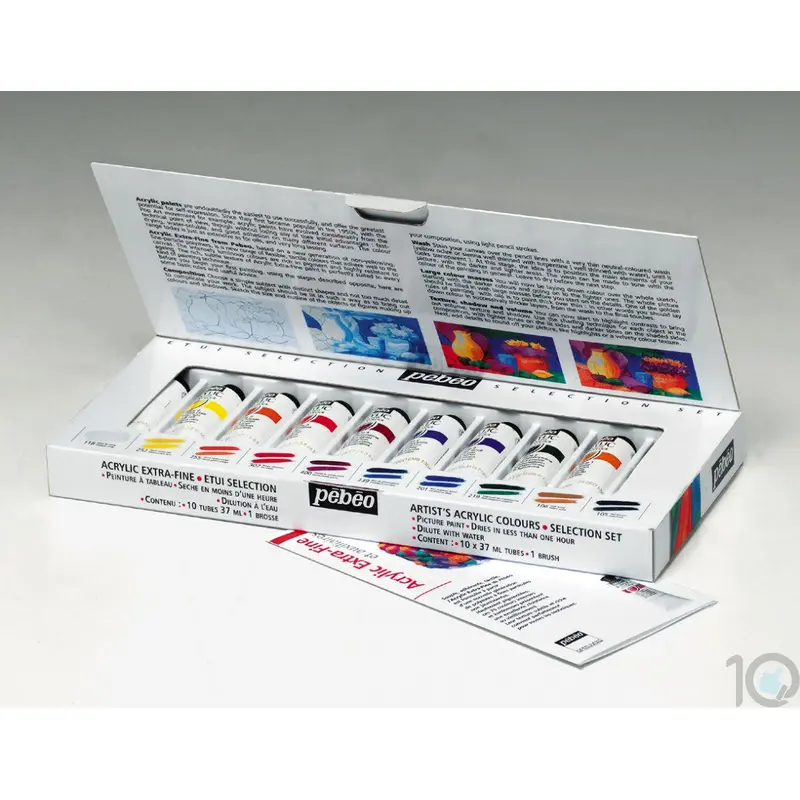 Pebeo-Artist Extra Fine Acrylic Color Set 12x37ml-823001