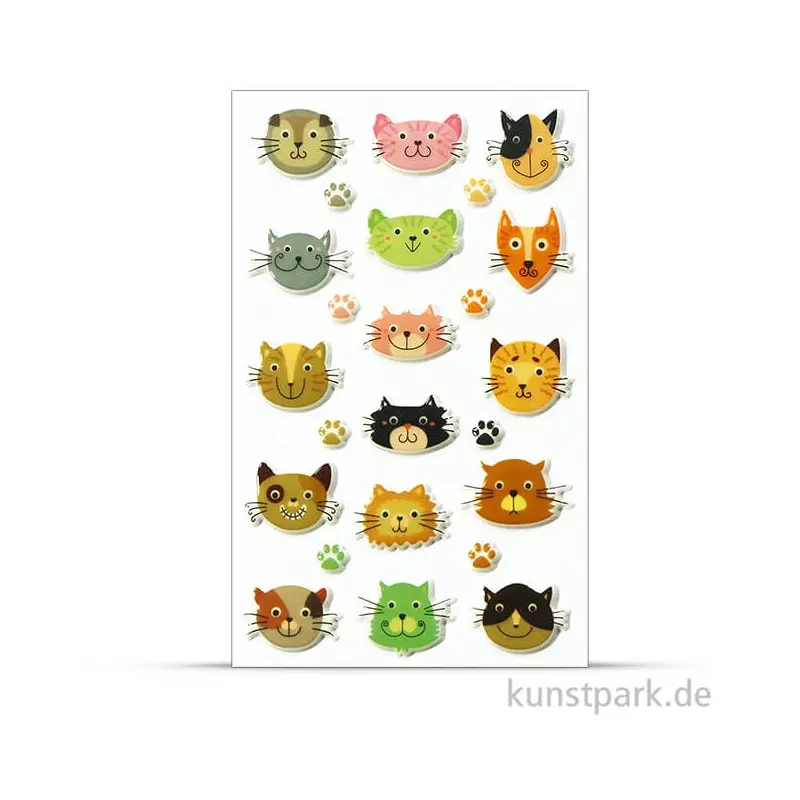 STICKER COOKY CATS HEADS-CY032