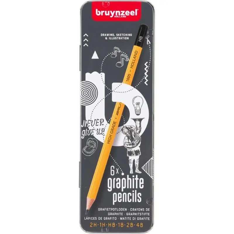 Bruynzeel-Graphite Pencil 6Pcs-60211006