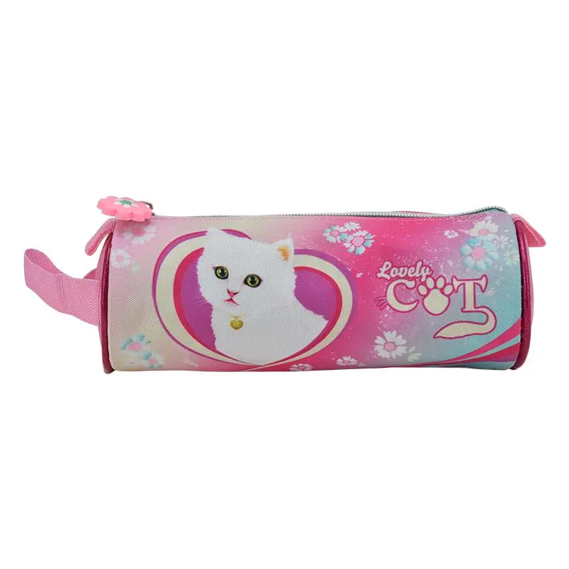 Pencil Case Round Lovely Cat LCA