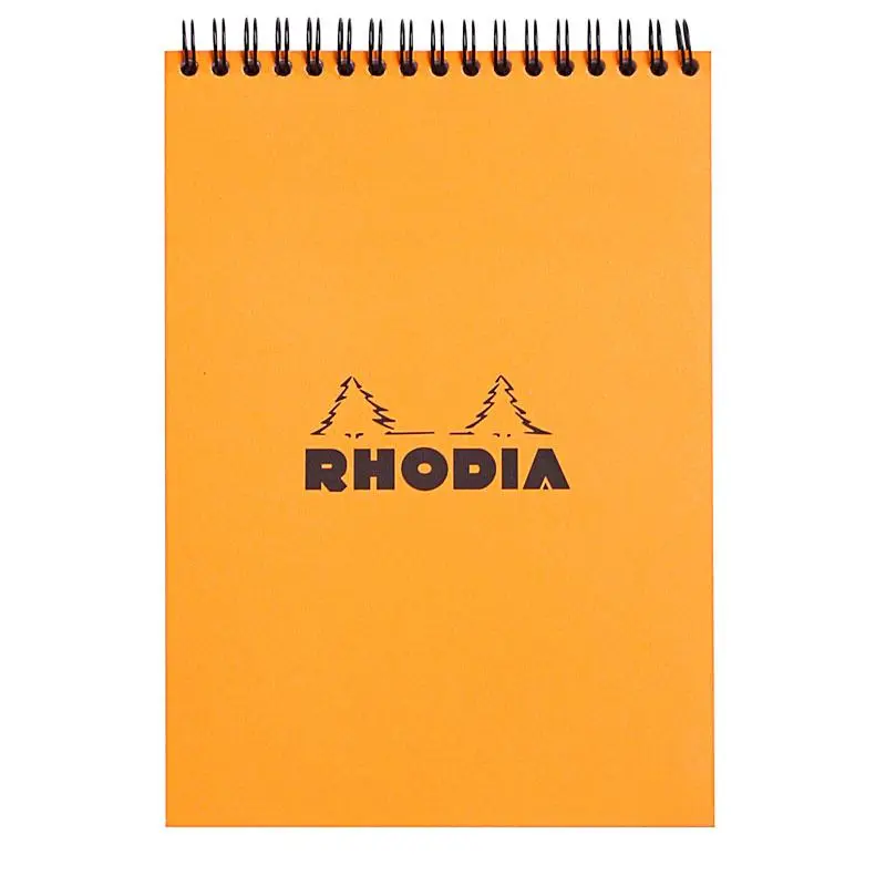 Writing Pad A5 Top Wired 80S Rhodia Orange