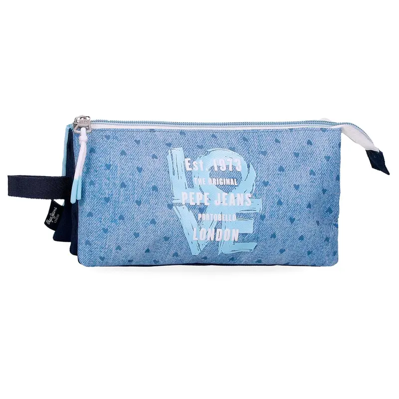 PENCIL CASE 3ZIP PEPE JEANS NAVY/BLUE-6824322