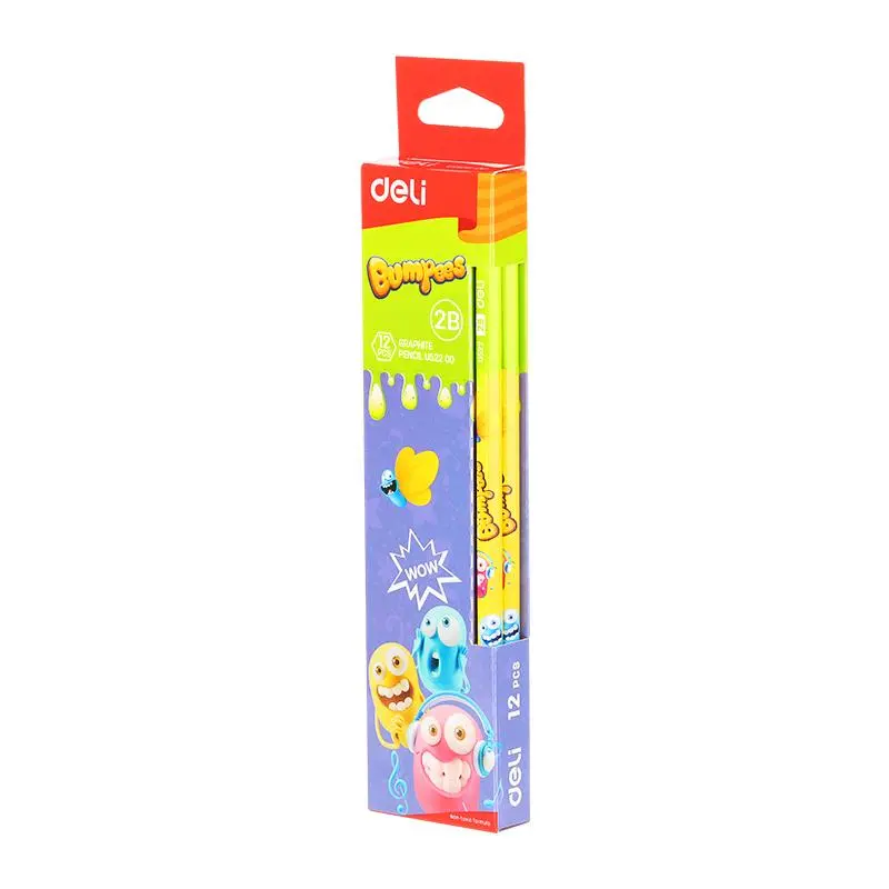 Graphite Pencil 2B W/Eraser 12Pcs Bumpees-U52200