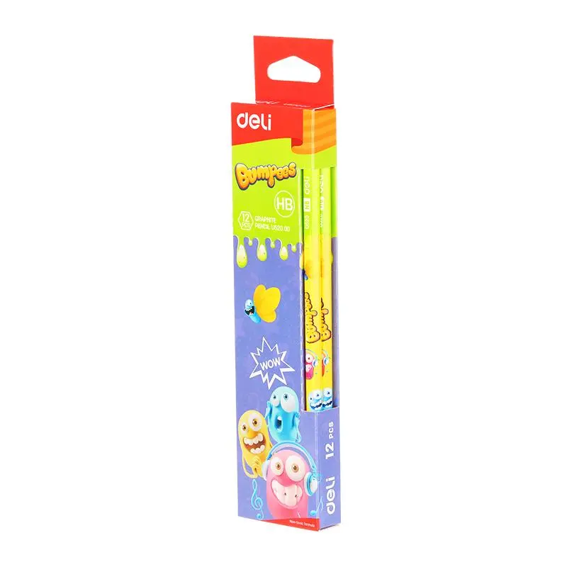 Graphite Pencil Hb W/Eraser 12Pcs Bumpees-U52000
