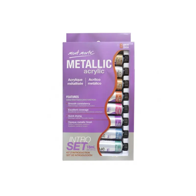 Acrylic Color Metalic Intro Set 8x18ml-PMMT8181