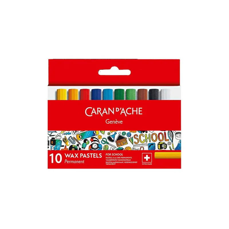 Caran d'Ache-Permanent Wax Pastels 10pcs school-7002.71