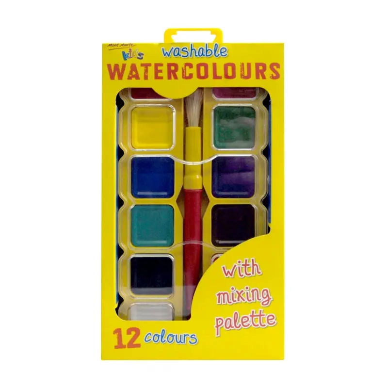 Water Color Cake 12clr+Brush-PMKC0009