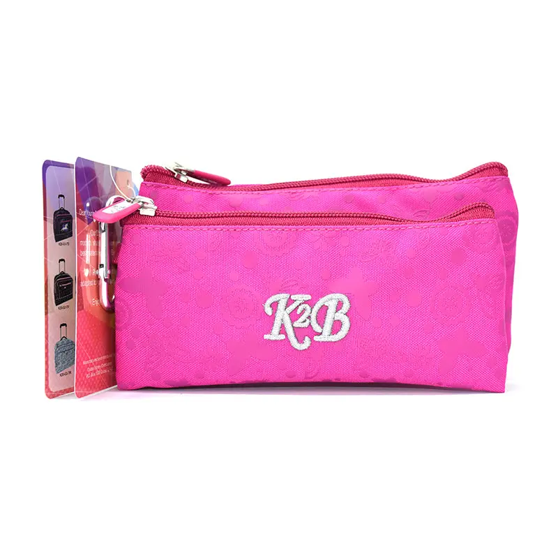 Pencil Case Flat 2 Compartment Fuchsia-K20-G8-PC