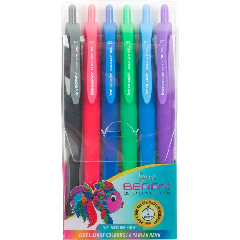 GEL PEN 0.7 BERRY 6PCS SET-BRGEL07B6KRA