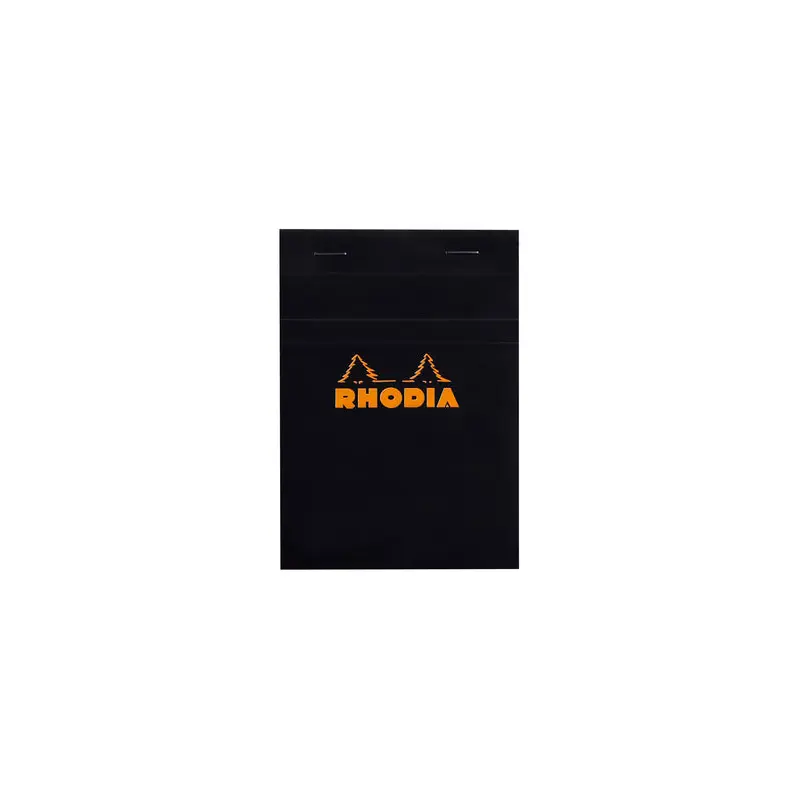 WRITING PAD A6 80 SHEET 5x5mm SQUARE RHODIA BLACK-132009