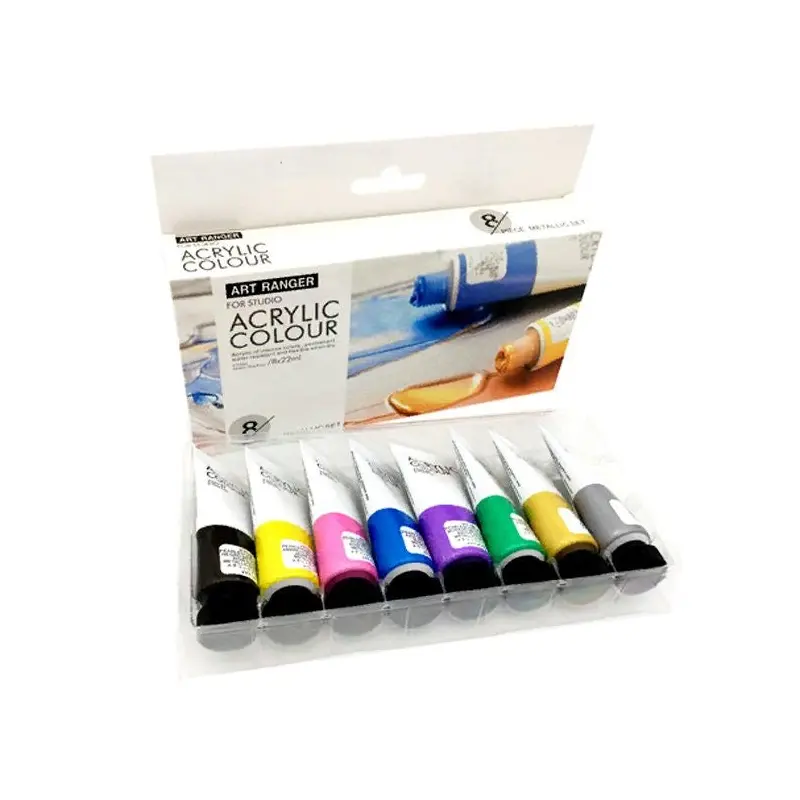 Acrylic Color 22ml x 8 Color Metalic-FEA0822T-M