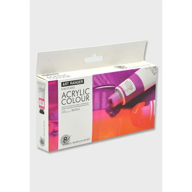 Acrylic Color 22ml x 8 Color Neon-FEA0822T-N