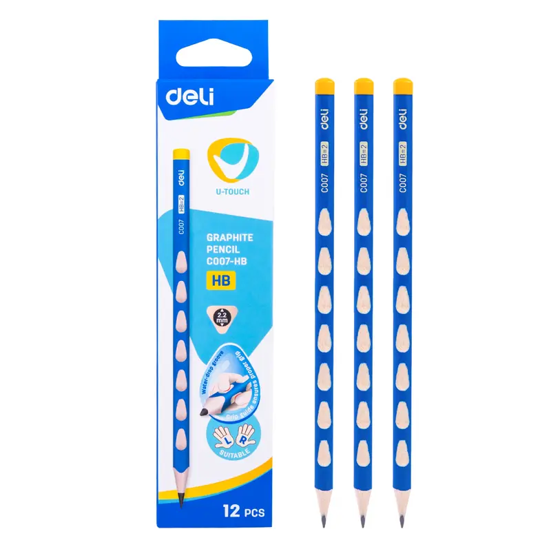 Deli-Pencil HB Classic Groove 12 Pieces-C007-HB