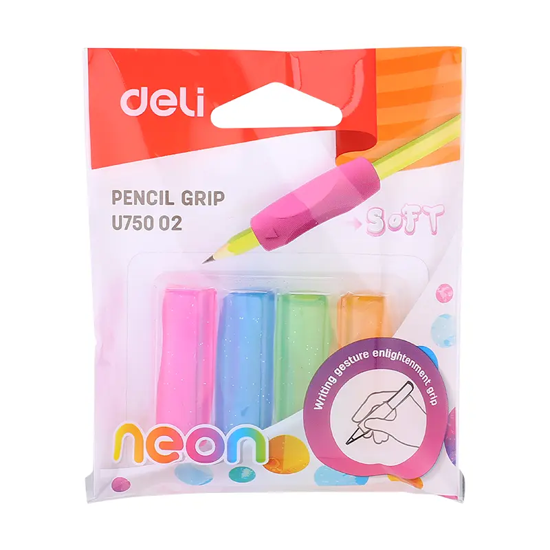 PENCIL GRIP 4PCS NEON-U75002