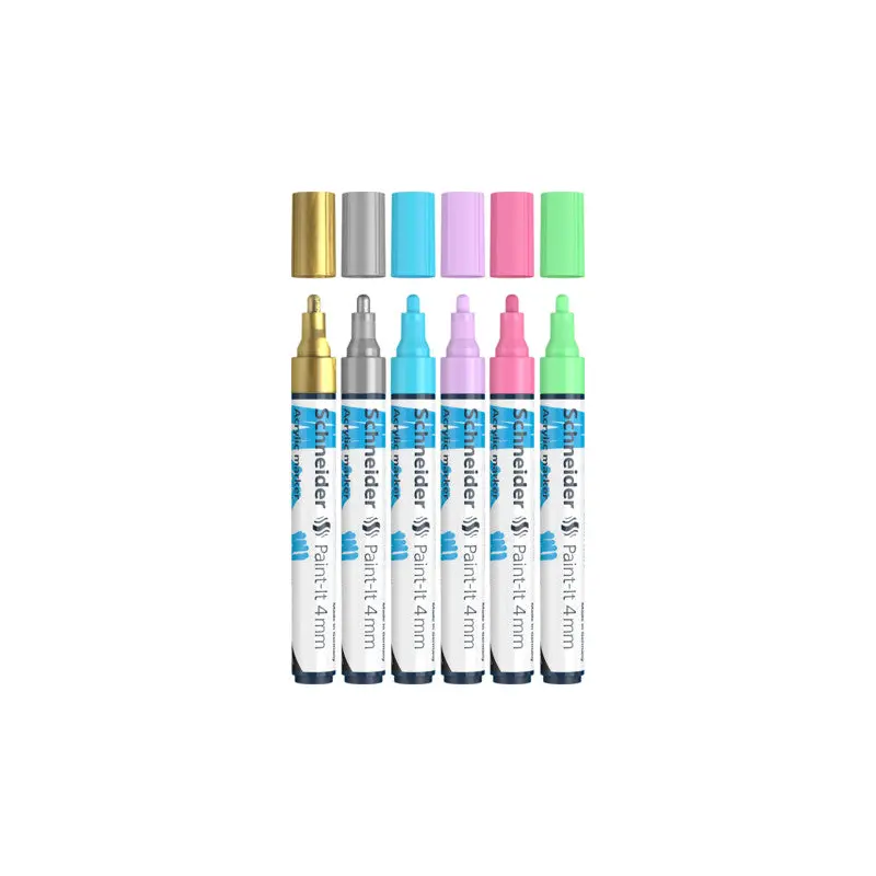 ACRYLIC MARKER PAINT-IT 4MM 6CLR-120296