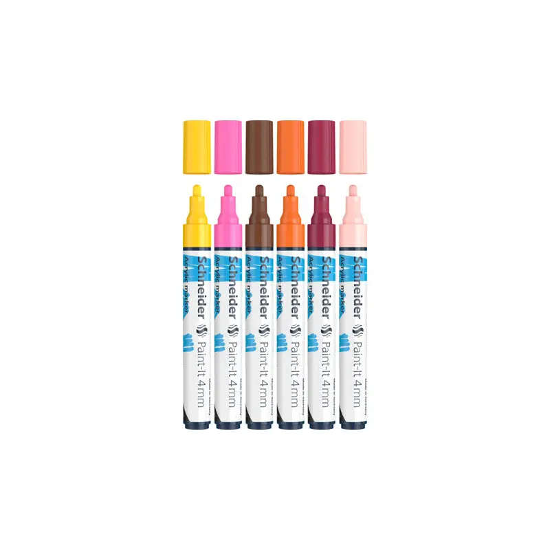 ACRYLIC MARKER PAINT-IT 4MM 6CLR-120297