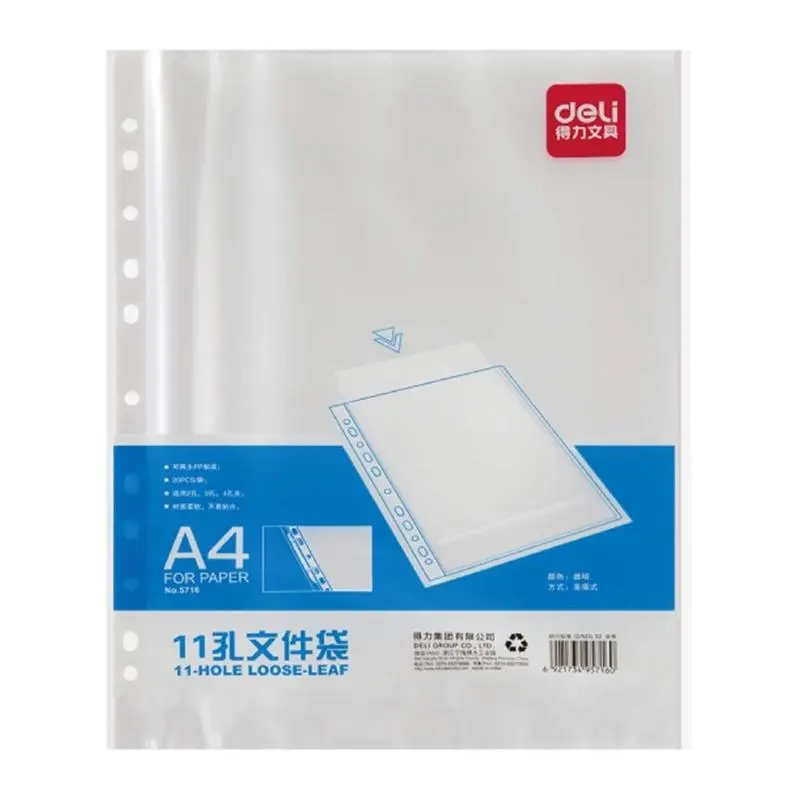 Deli  Sheet Protector, 20  Sheet-5716