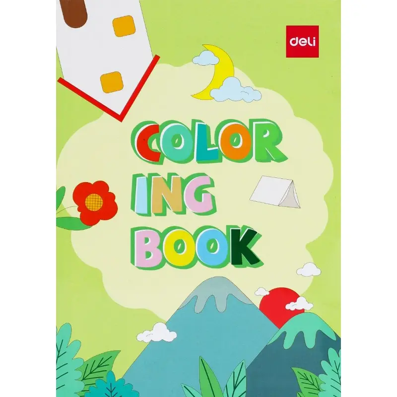 COLORING BOOK 250X176MM 12SHT-N049-ASSORTED