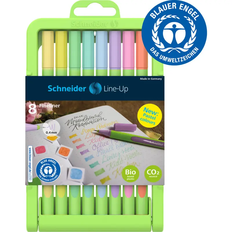 FINELINER LINE-UP 0.4MM PASTEL 8PCS SET - 191088