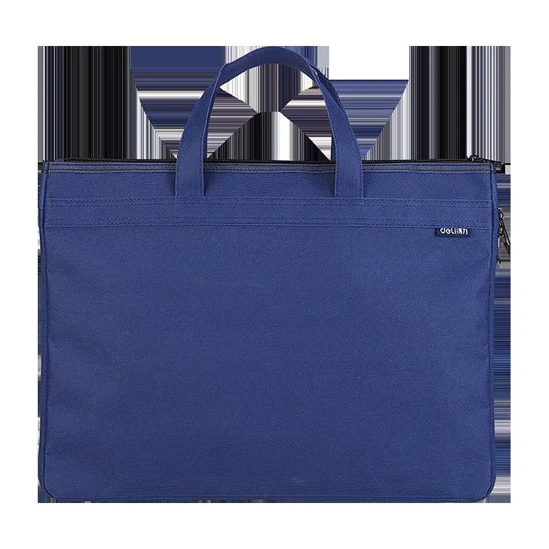 Zip Bag Expandable Fabric Blue
