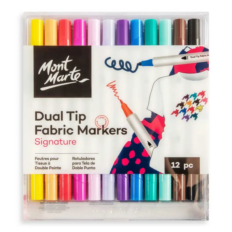 Dual Tip Fabric Markers Signature 12pc - MMPM0054