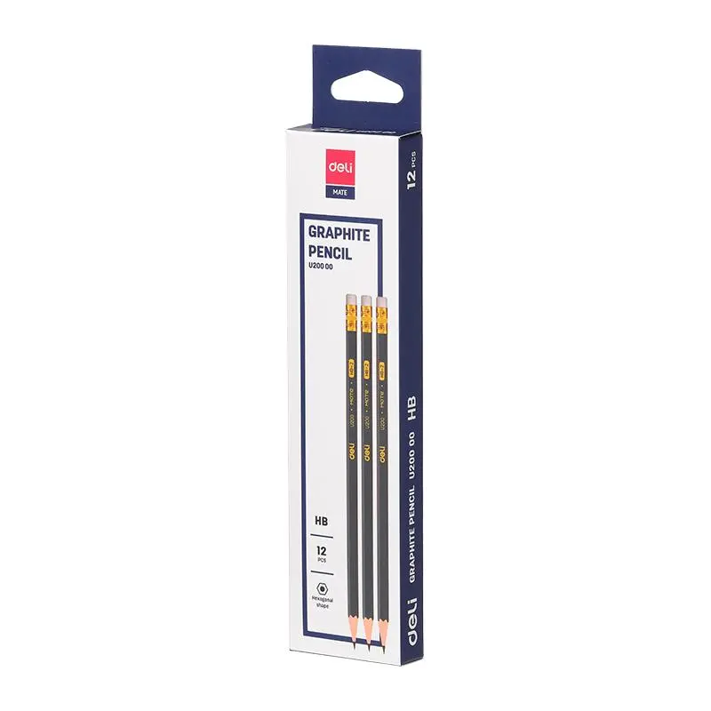 Graphite Pencil Hb W/Eraser 12Pcs-U20000