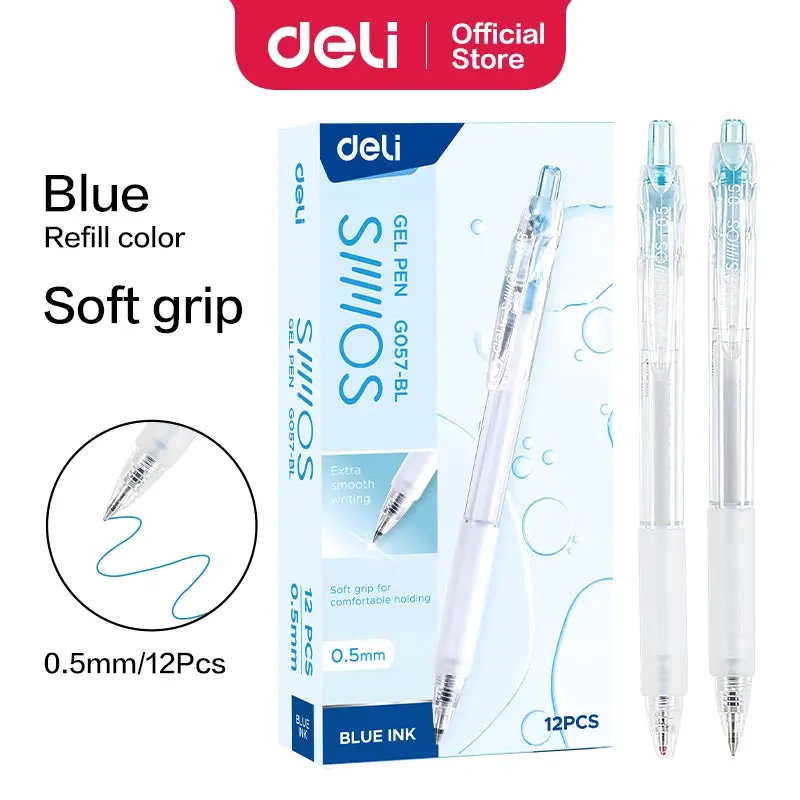 GEL PEN 0.5 BLUE-G057-BL PACK OF 12 PCS