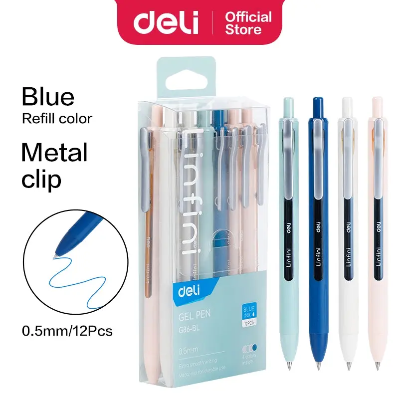 GEL PEN 0.5 BLUE-G86-BL PACK OF 12 PCS