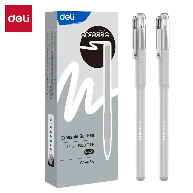 DELI-ERASABLE GEL PEN 0.5 BLUE-G274-BL PACK OF  12 PCS