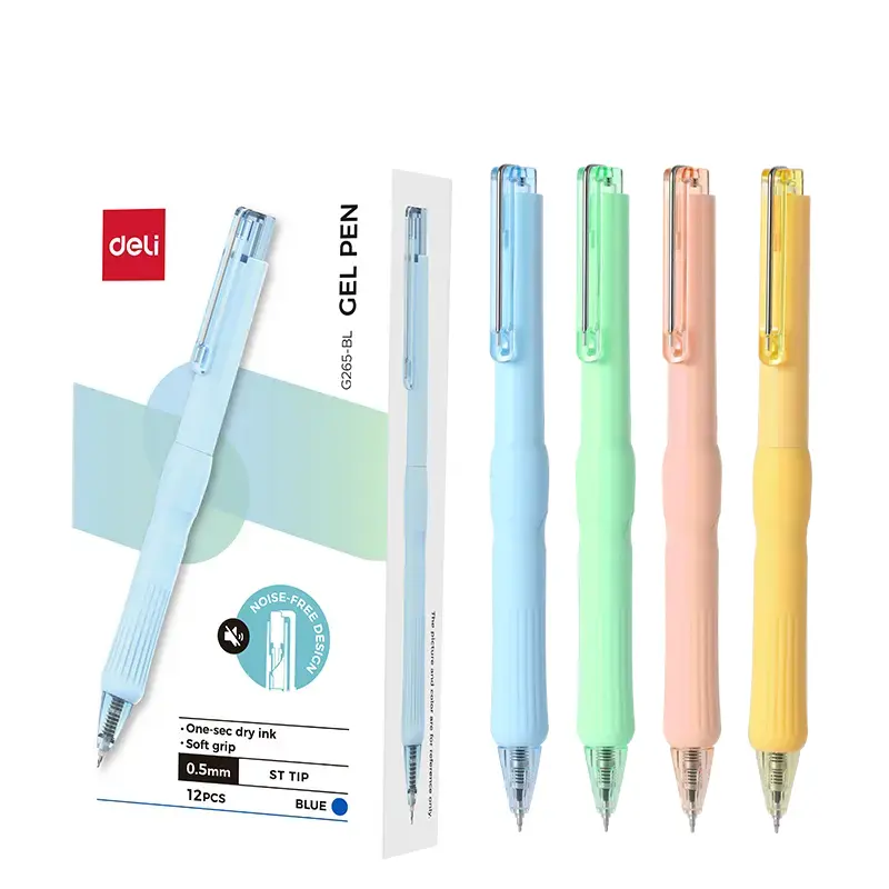 DELI-GEL PEN 0.5 BLUE-G265-BL-PACK OF 4 PCS