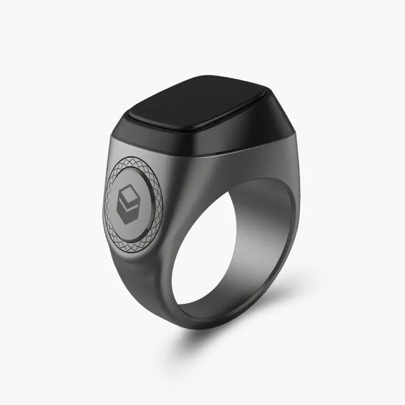 IQIBLA ZIKR RING 18MM GRAPHITE