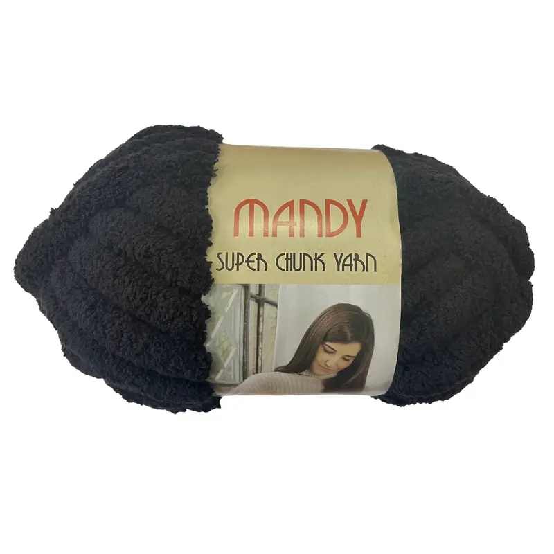 MANDY-SUPER CHUNK YARN 250G BLACK-MANDY-1