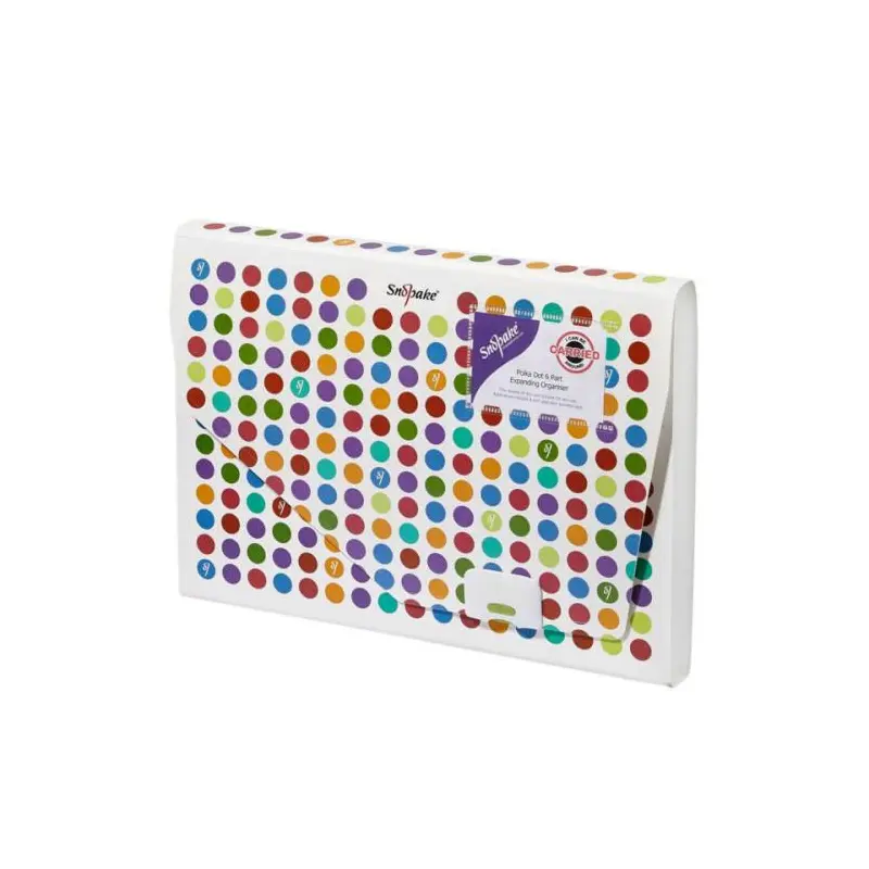 EXPANDABLE FILE A4 6 PART POLKA DOTS-15739