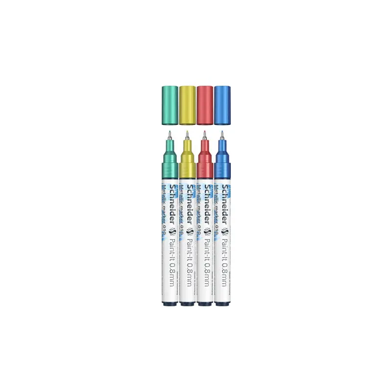 METALLIC MARKER PAINT-IT 010 0.8MM 4PCS SET-ML01011502